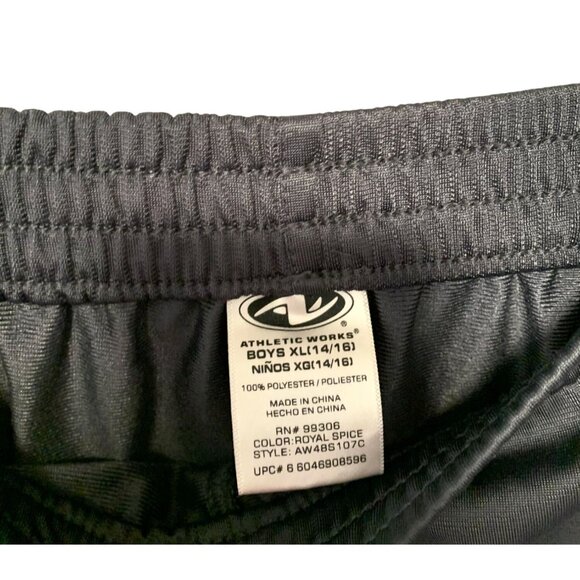Athletic Works Boys Size 14 16 XL Gray Blue Sweatpants Track Jogger Pants Gym S - Picture 3 of 4